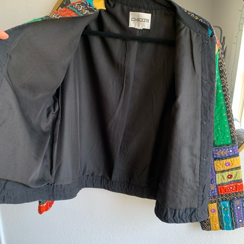 NWOT! Chico’s Quilted Pattern Jacket 🌈 - Picture 4 of 10